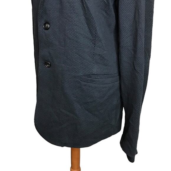 Emporio Armani Black Swiss Dot Textured Lightweight Swacket Sweater Blazer 56 - Picture 9 of 14